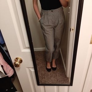 Vintage houndstooth high waist pants